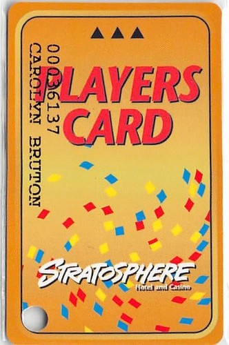 Stratosphere Casino - Las Vegas, NV - 5a Issue Slot Card, blue rev text