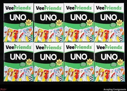 Lot of 8 Mattel Creation Veefriends UNO Card Game w/ Spectacular Foil Card