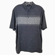 Hart Schaffner Marx Men Golf Polo Shirt Sz L Blue Gray Short Sleeve Outdoor City