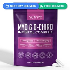 Myo Inositol & D Chiro Inositol - 120 Capsules | PCOS Supplement Supports...