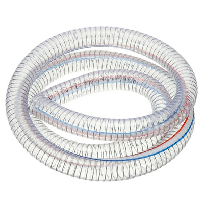 #ad 1 1 8quot; ID Wire Reinforced Hose 6.6 Ft Vinyl Suction Tubing Clear $32.25