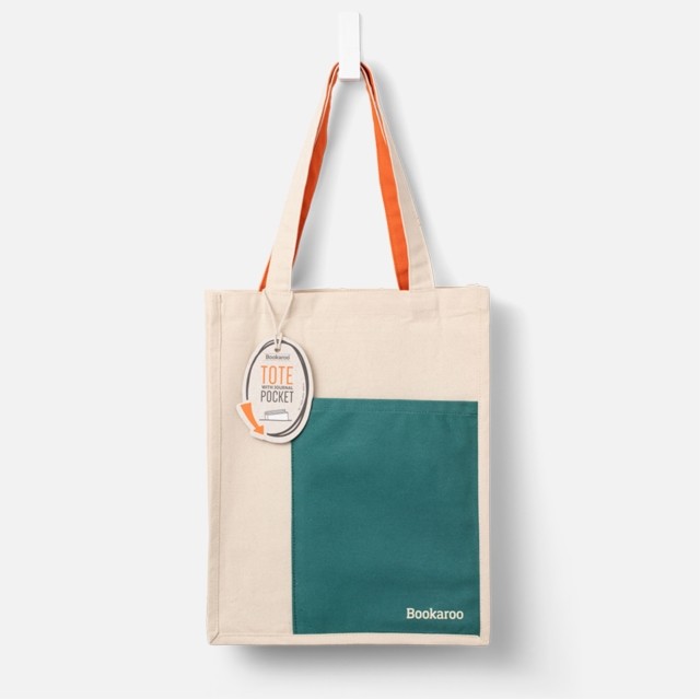 Bookaroo Tote Bag  Teal  Orange 5035393380533