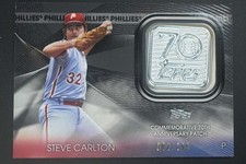 2021 Topps Steve Carlton 70th Anniversary Logo Patch Black /299 #70LP-SC DZ1145