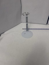 VTG White metal doll stand Adjustable Stand/display