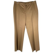 Brooks Brothers 346 Caroline Fit Khaki Wool Straight Leg Dress Pants Size 12