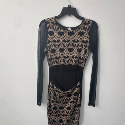 mesh top bodycon dress Cream Mesh Bodycon Dress