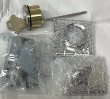 Omnia Prodigy Rectangular Deadbolt Set RECTDBA34.38.14 Polished Nickel Plated