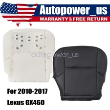 For 2010-2017 Lexus GX460 Front Side Driver Bottom Seat Cover Black & Foam Pad