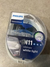 Philips H11 Diamond Vision Headlight Bulbs up to 5000K 12V55W (pack of 2)