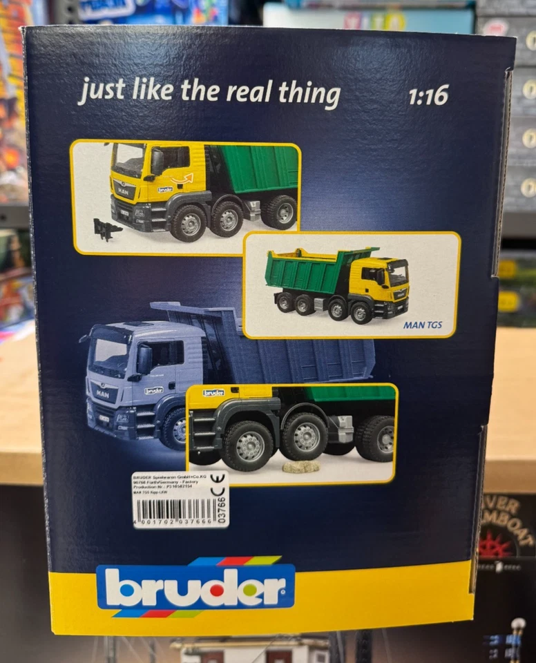 BRUDER 03766- scala 1:16 - MAN TGS CAMION CON CASSONE RIBALTABILE - NUOVO - Immagine 4 di 4