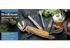 BROOKSTONE Bartender's Cocktail Bar Kitchen Party MAN CAVE Bartender Multi Tool