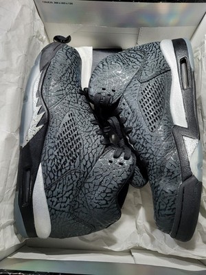 Size 11 - Air Jordan Retro 5 3Lab5 Black Silver (2014) 