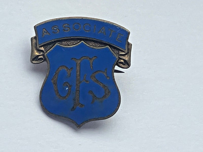 Vintage Original Girls Friendly Society Associate Emaille Pin Anstecker
