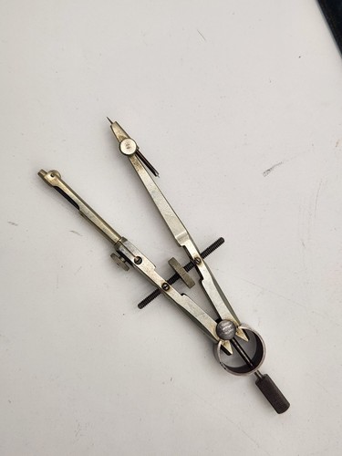 Vintage Dietzgen Beam Compass W/Ink Tips + Center Tack, Extra Points, Case - Picture 13 of 23