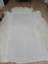 Emily Meritt Pottery Barn Kids Ethereal Tulle Crib Skirt White Sequins
