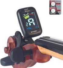 Portable Violin Tuner With Colorful Lcd Display Clip-on Accurate Tuning