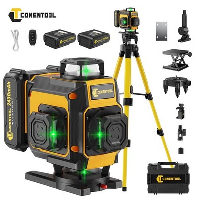 16 Line Laser Level Wasserwaage 4D 360° Kreuzlinienlaser Kit mit Koffer + Stativ