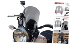 Motorcycle Windshield Windscreen Compatible with Moto Guzzi V9 Bobber / Gray