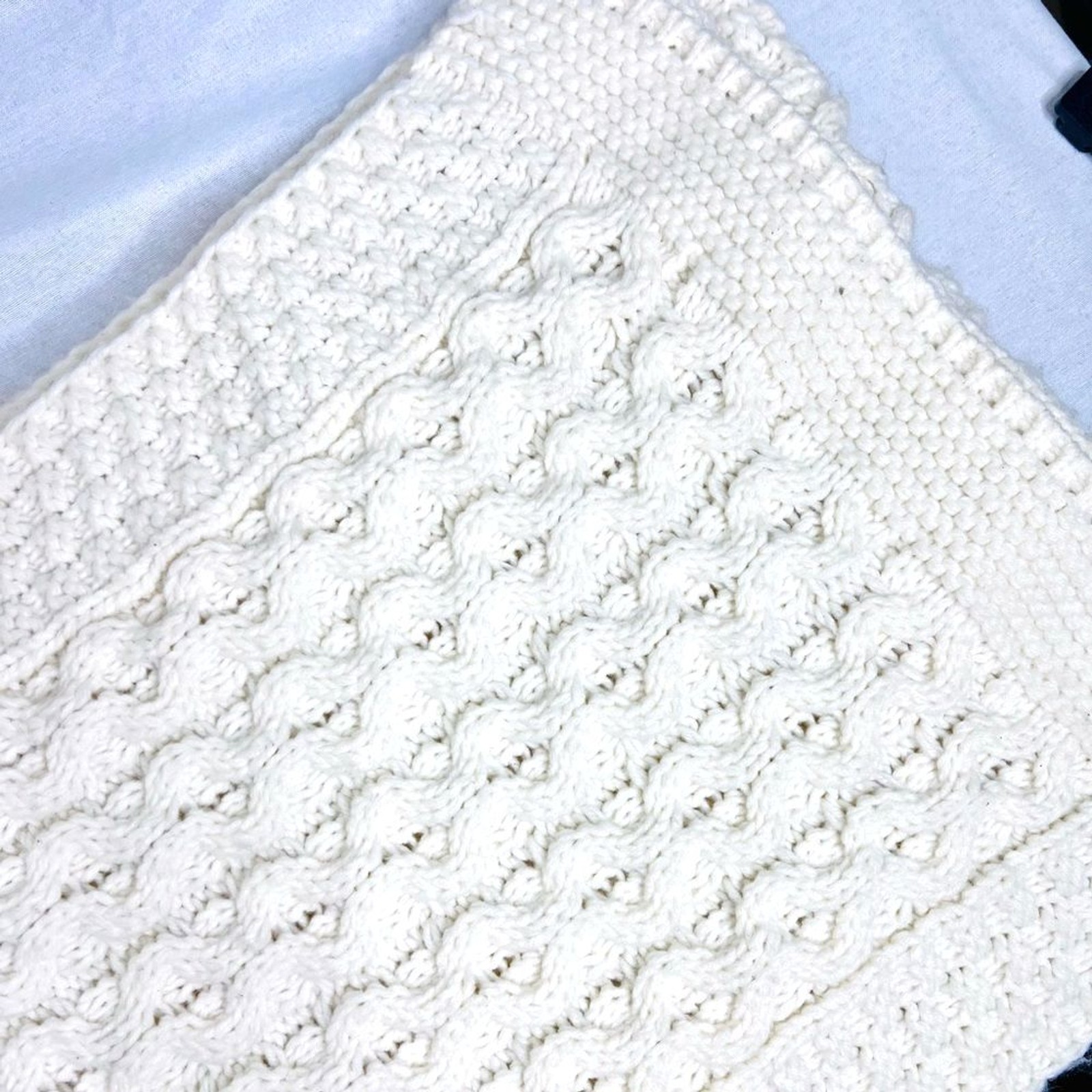 Jingles & Joy White Christmas cable knit Festive Holiday Table Runner 14”X 72”