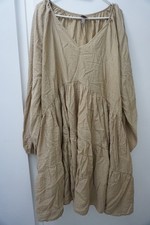 H&M Boho Hippie Tunika Kleid  / Beige  Gr 2 XL Viskose Polyamid 