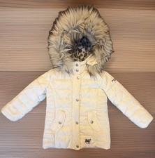 Abercrombie Jacket Kids Faux Fur Parka Oatmeal Girls 3/4