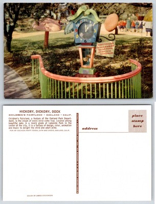 Oakland California Children's Fairyland Hickory Dickory Dock Postcard X945