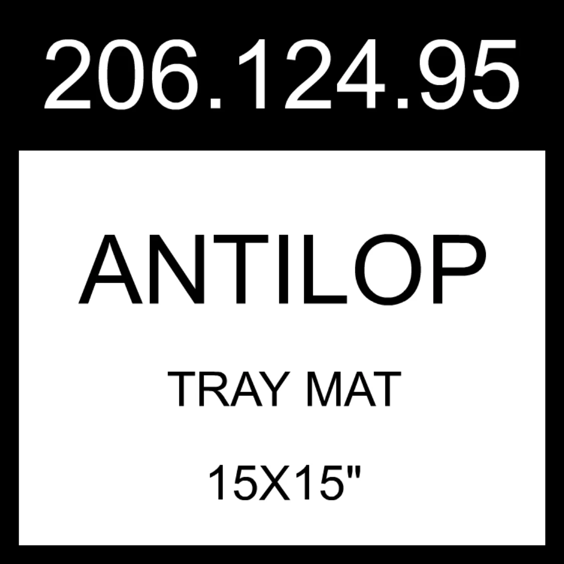 IKEA ANTILOP Tray Mat Gray 15x15" 206.124.95
