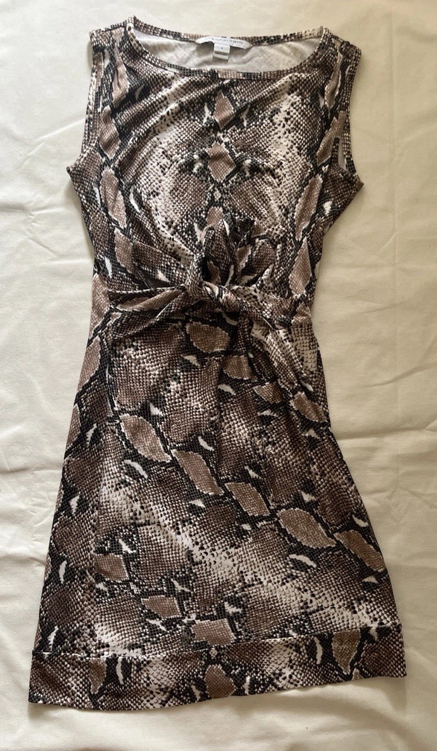 Silk Python Snakeskin Print Sheath Dress DVF Dian… - image 3