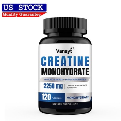Creatine Monohydrate 2250mg Supports Muscle Strength Energy Workout Performance