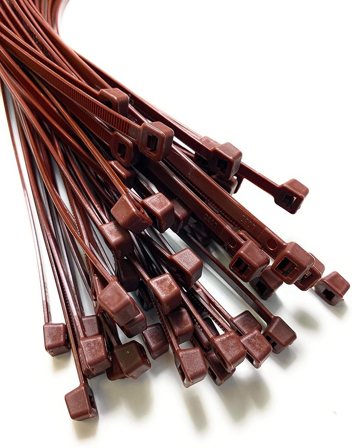 Brown Heavy Duty Nylon Cable Ties 530mm x 9.0mm Pack of 5 Nylon Zip Ties