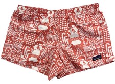 Patagonia girls' baggies shorts size XL 14/16 Folklore Pattern Camping Firewood