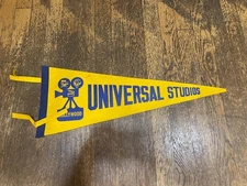 Vintage Universal Studios Hollywood 24" Pennant 1970's 1980's