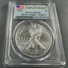 2021 Silver Eagle Type 1, PCGS MS70 First Strike (89733)