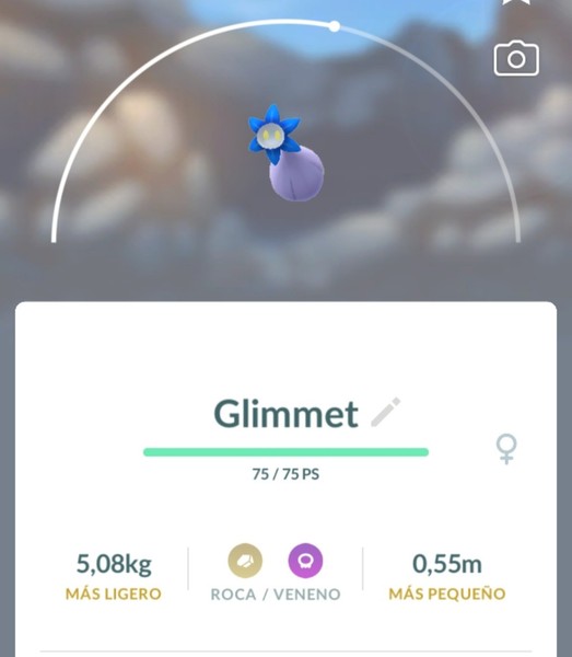 Pokemon Go Glimmet - Lumispross  - Germéclat (XXL/XXS/Normal)