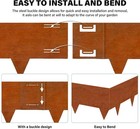 Cor-Ten Steel Landscape Lawn Edging, 40" L x 5" H,6 Pack Steel Edging for — photo 3