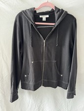 Style Co Women s Black Zip Up Hoodie Size Large