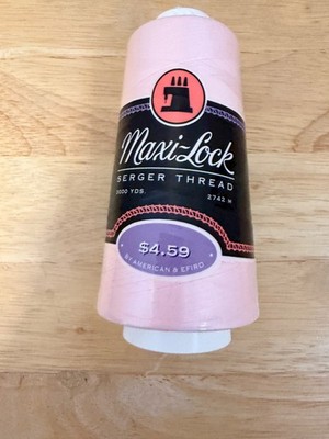 MAXI-LOCK Serger Thread; Color: PINK;  3,000 Yards;  NEW.