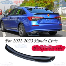 Rear Spoiler Tail Trunk Lip Wing For 2022-2023 Honda Civic Sedan Carbon Fiber
