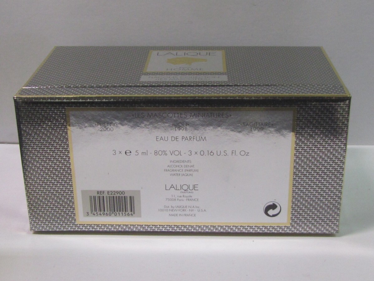 Lalique Pour Homme Flacons Collection Perfume 3 Pieces Set 5 ml