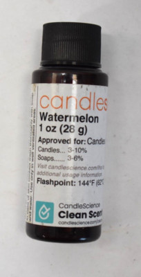 Candle Science Clean Scents 1oz Bottle For Candles/Soaps 28g Watermelon