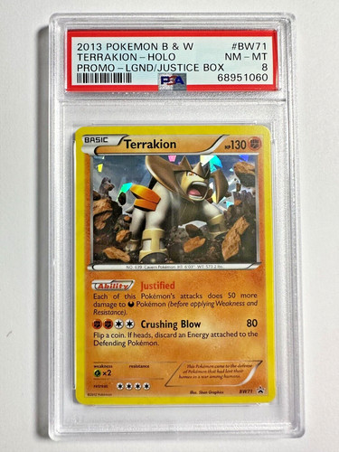 Terrakion graded PSA 8 for sale on eBay
