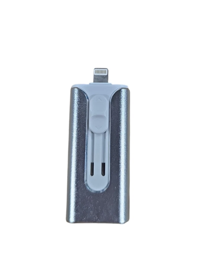 Topesel U15-128 128GB 3-In-1 Metal USB 3.0 Flash Drive for iPhone, Silver OPEN B - Image 2 of 4