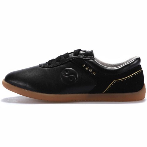 Leather Martial Arts Shoes Professional Wushu Kung Fu Tai Chi Trainers Sneakers - Picture 7 of 14