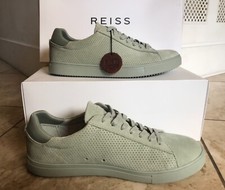 Image of REISS Clae Bradley Sneakers Light Green Lace Up Trainers UK 7 41 RRP £125 BNIB