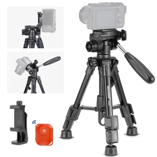 NEEWER Mini Desk Video Tripod for Camera & Phone with 3 Way Pan Tilt Head