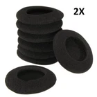 2X BLACK HEADPHONE SPONGE 60mm Replacement Cover Sponge Protectors Microphone