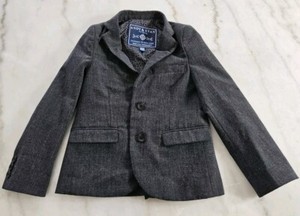MSRP $139 Boys Gray Andy & Evan Solid Suit Blazer Coat Jacket, 5Y Size 