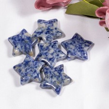 20pcs 30mm Natural Stone Reiki Healing Sodalite Stone Crystals Stars Gemstone