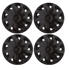 FOR NISSAN PRIMASTAR DEEP DISH WHEEL TRIMS COVER BLACK FULL HUB CAPS 16 INCH 16"