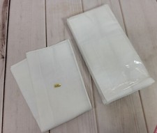 Vintage NOS Set Of 12 Mens Handkerchiefs White Korea 16" x 16"